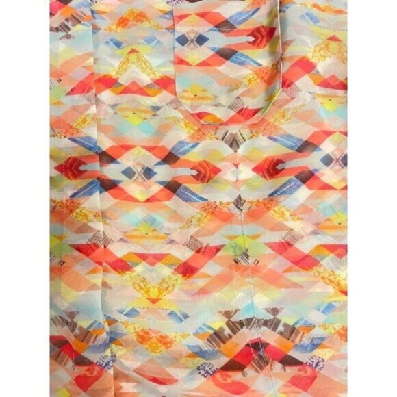 Cabi 760 Avery Multi-Color Sheer Button Front Tunic Medium - Picture 5 of 6